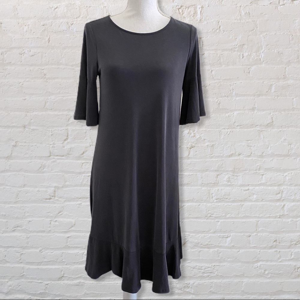 Anthropologie Grey Modal Blend Swing Dress XS